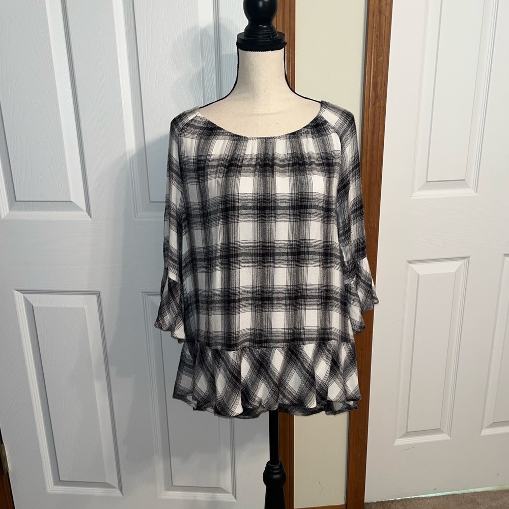 CB Established 1962 Plaid Blouse